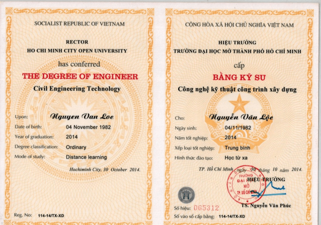 làm bằng cấp phôi thật